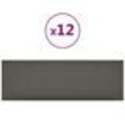 vidaXL Panneaux muraux 12 pcs Gris 90x30 cm Similicuir 3,24 m²