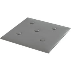 vidaXL Panneaux muraux 12 pcs Gris 30x30 cm Similicuir 1,08 m²