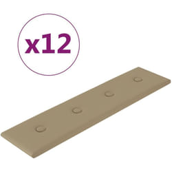Vidaxl - Panneaux muraux 12 pcs Cappuccino 60x15 cm Similicuir 1,08 m²