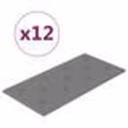 vidaXL Panneaux muraux 12 pcs Gris 60x30 cm Similicuir 2,16 m²