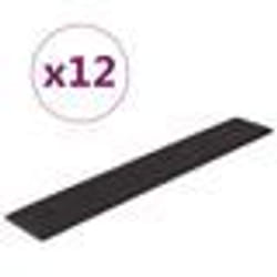 vidaXL Panneaux muraux 12 pcs Noir 90x15 cm Similicuir 1,62 m²