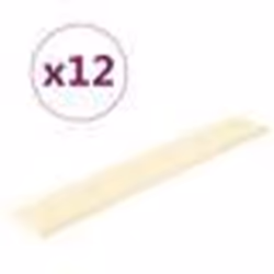 vidaXL Panneaux muraux 12 pcs Crème 90x15 cm Similicuir 1,62 m²