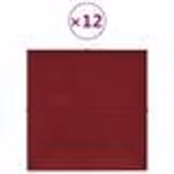 vidaXL Panneaux muraux 12 pcs Rouge bordeaux 30x30 cm Velours 1,08 m²