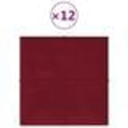 vidaXL Panneaux muraux 12 pcs Rouge bordeaux 30x30 cm Velours 1,08 m²