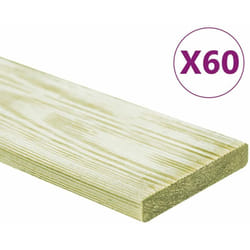 vidaXL Panneaux de terrasse 60 pcs 7,2 m² 1 m Pin massif imprégné
