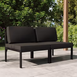 Alliant style et fonctionnalité, ce canapé de jardin 2 places en aluminium vous offre un endroit parfait pour vous détendre e ...