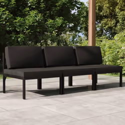 Alliant style et fonctionnalité, ce canapé de jardin 3 places en aluminium vous offre un endroit parfait pour vous détendre e ...