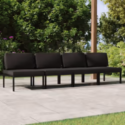 Alliant style et fonctionnalité, ce canapé de jardin 4 places en aluminium vous offre un endroit parfait pour vous détendre e ...