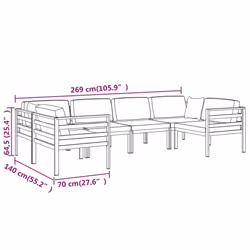 VidaXL 3107811 ensemble de meubles de jardin - Vue supplémentaire 7