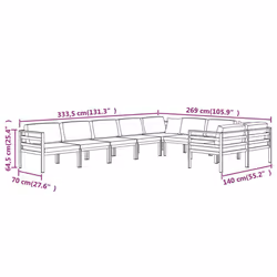 VidaXL 3107823 ensemble de meubles de jardin - Vue supplémentaire 7
