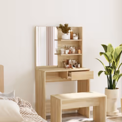 Description générale Avec ses lignes droites raffinées et sa forme asymétrique pleine d'originalité, cette coiffeuse ne manqu ...