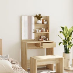 vidaXL Coiffeuse avec miroir Chêne sonoma 74,5x40x141 cm