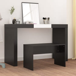 Vidaxl - Tabouret de toilette Noir 70x35x45 cm Bois d'ingénierie