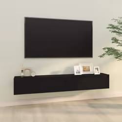 Description générale Ces meubles TV muraux présentent un design élégant et classique. Ils peuvent être facilement fixés au mu ...