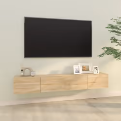 Ces meubles TV muraux présentent un design élégant et classique. Ils peuvent être facilement fixés au mur, ce qui en fait une ...