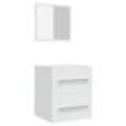 vidaXL Armoire de salle de bain avec miroir Blanc 41x38,5x48 cm