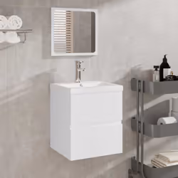 Cette élégante armoire de salle de bain avec miroir, avec un espace de rangement spacieux, est un excellent supplément à votr ...