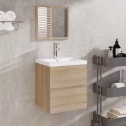 Cette élégante armoire de salle de bain avec miroir, avec un espace de rangement spacieux, est un excellent supplément à votr ...