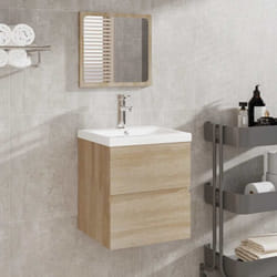 Vidaxl - Armoire de bain avec miroir chêne sonoma bois d'ingénierie