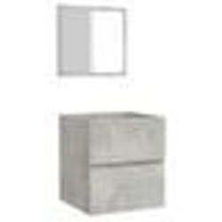 vidaXL Armoire de bain avec miroir gris béton bois d'ingénierie