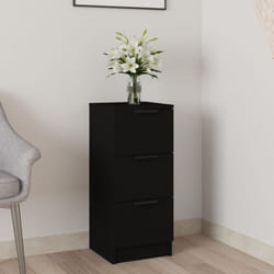 Vidaxl - Buffet noir 30x30x70 cm bois d'ingénierie