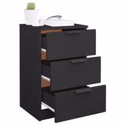 VidaXL 811270 Table de nuit et table de chevet Noir - Vue supplémentaire 5