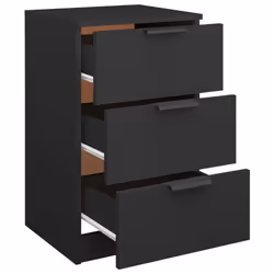 VidaXL 811270 Table de nuit et table de chevet Noir - Vue supplémentaire 6
