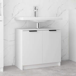 vidaXL Armoire salle de bain Blanc 64,5x33,5x59 cm Bois d'ingénierie - TU