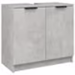 vidaXL Armoire de bain Gris béton 64,5x33,5x59 cm Bois d'ingénierie - TU