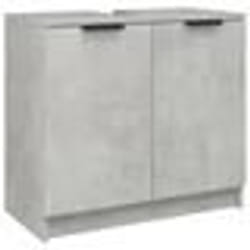 vidaXL Armoire de bain Gris béton 64,5x33,5x59 cm Bois d'ingénierie - TU