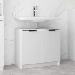 vidaXL Armoire de salle de bain Blanc brillant 64,5x33,5x59 cm - TU