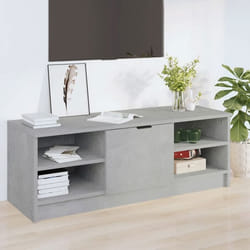 vidaXL Meuble TV Gris béton 102x35,5x36,5 cm Bois d'ingénierie