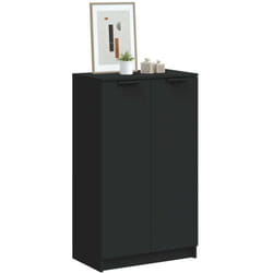 Armoire à chaussures noir 59x35x100 cm bois d'ingénierie Vidaxl