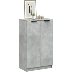 Vidaxl - Armoire à chaussures Gris béton 59x35x100 cm Bois d'ingénierie