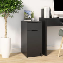 Vidaxl - Armoire de bureau noir 33,5x50x75 cm bois d'ingénierie