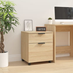 vidaXL Classeur mobile avec roues Chêne sonoma 45x38x54 cm