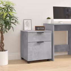 vidaXL Classeur mobile avec roues Gris béton 45x38x54 cm