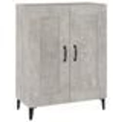 vidaXL Buffet Gris béton 69,5x34x90 cm Bois d'ingénierie