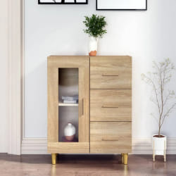 vidaXl Buffet chêne sonoma bois d'ingénierie