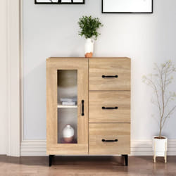 vidaXL Buffet chêne sonoma 69,5x34x90 cm bois d'ingénierie