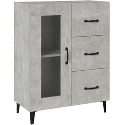 vidaXL Buffet gris béton 69,5x34x90 cm bois d'ingénierie