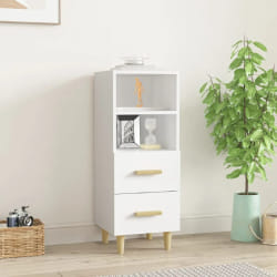 vidaXL Buffet Blanc 34,5x34x90 cm Bois d'ingénierie