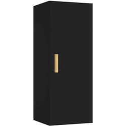 Vidaxl - Armoire murale Noir 34,5x34x90 cm Bois d'ingénierie