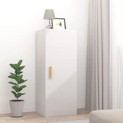 Armoire murale Blanc brillant 34,5x34x90 cm Bois d'ingénierie Vidaxl