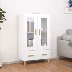 812546 vidaXL Buffet Blanc 70x31x115 cm Bois dingénierie