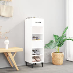vidaXL Armoire à chaussures blanc 30x35x105 cm bois d'ingénierie - TU