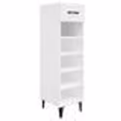 vidaXL Armoire à chaussure Blanc brillant 30x35x105 cm Bois ingénierie