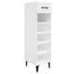 vidaXL Armoire à chaussure Blanc brillant 30x35x105 cm Bois ingénierie