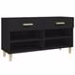vidaXL Armoire à chaussures Noir 102x35x55 cm Bois d'ingénierie - TU