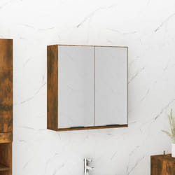 Vidaxl - Armoire à miroir de salle de bain Chêne fumé 64x20x67 cm